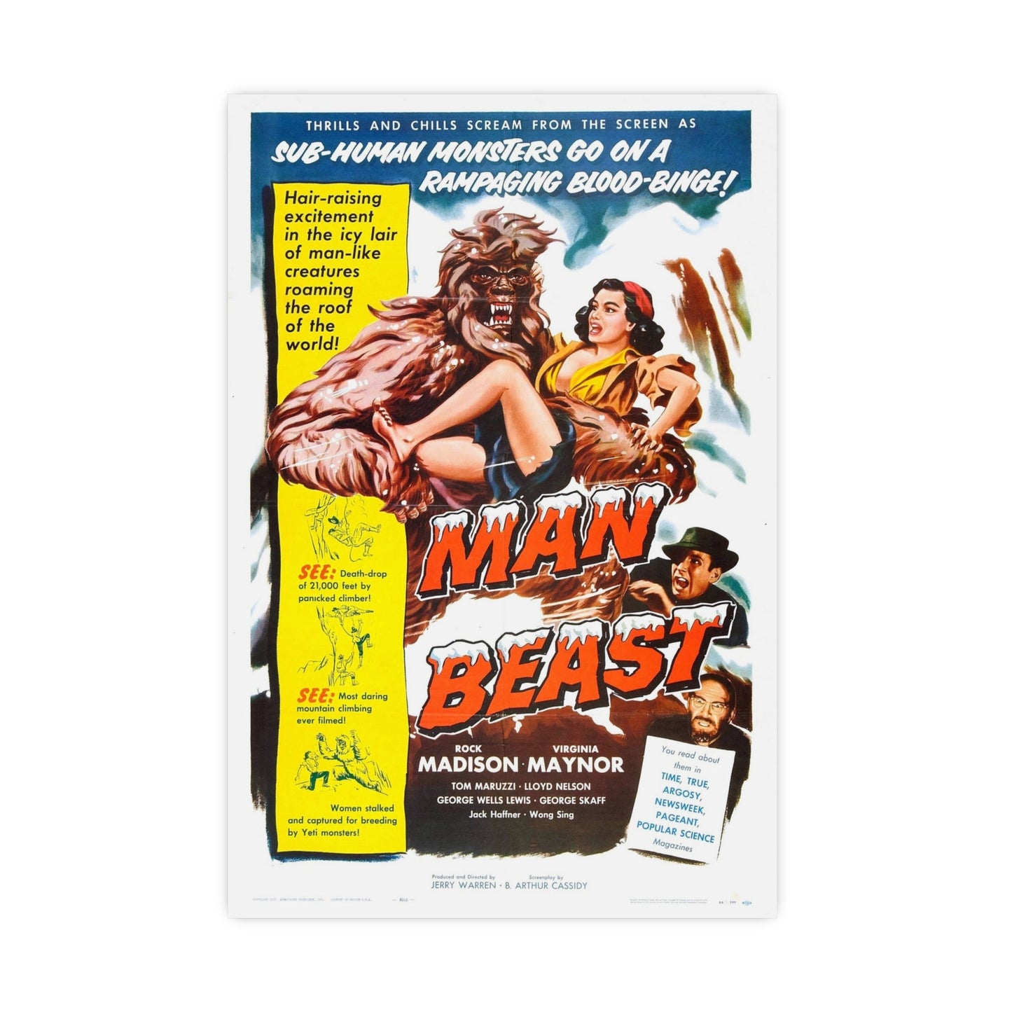 MAN BEAST 1956 - Paper Movie Poster-16″ x 24″ (Vertical)-The Sticker Space