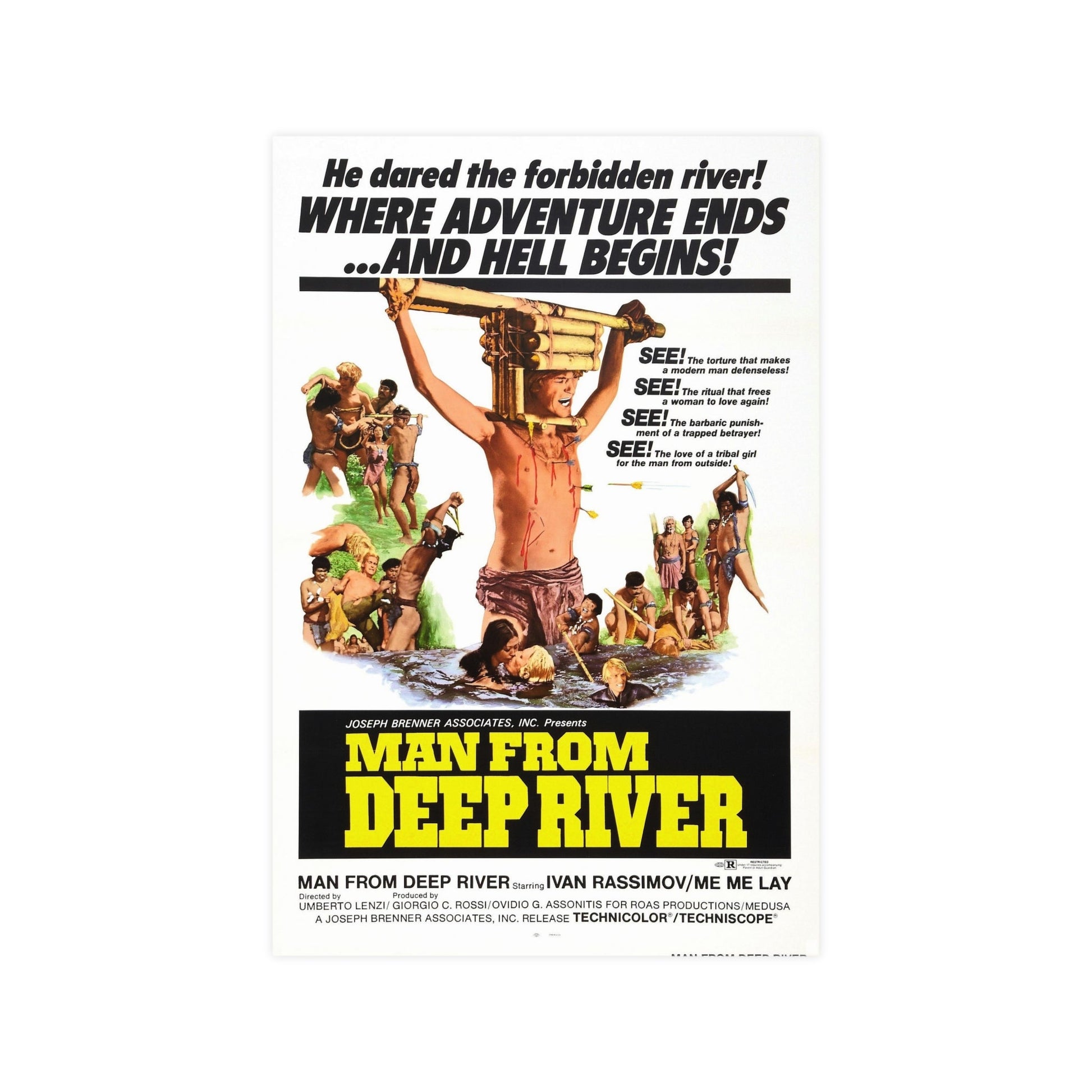 MAN FROM DEEP RIVER 1972 - Paper Movie Poster-12″ x 18″ (Vertical)-The Sticker Space