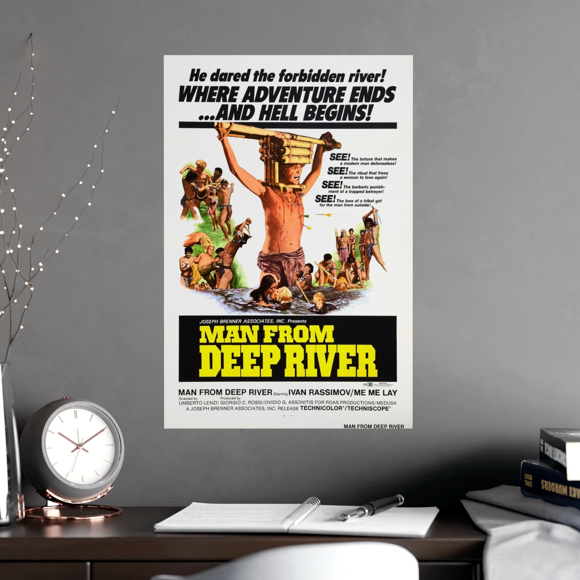 MAN FROM DEEP RIVER 1972 - Paper Movie Poster-The Sticker Space