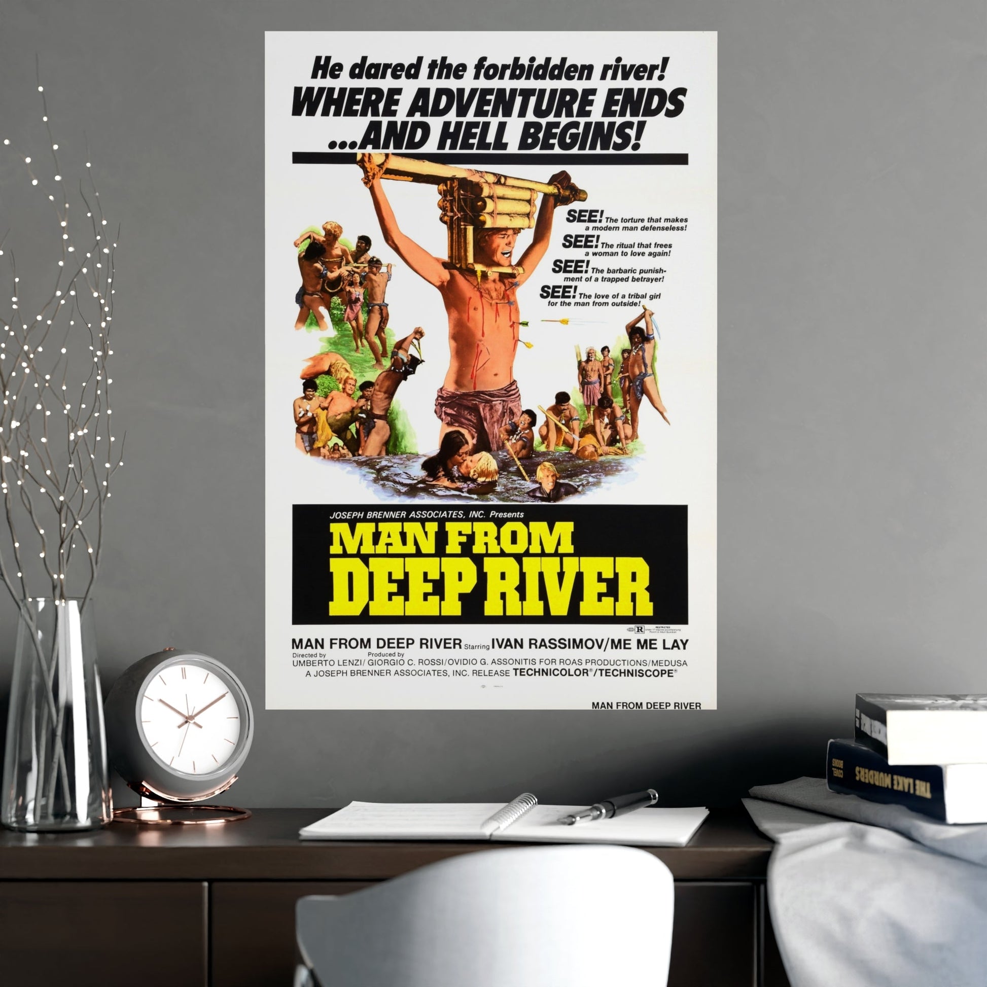 MAN FROM DEEP RIVER 1972 - Paper Movie Poster-The Sticker Space