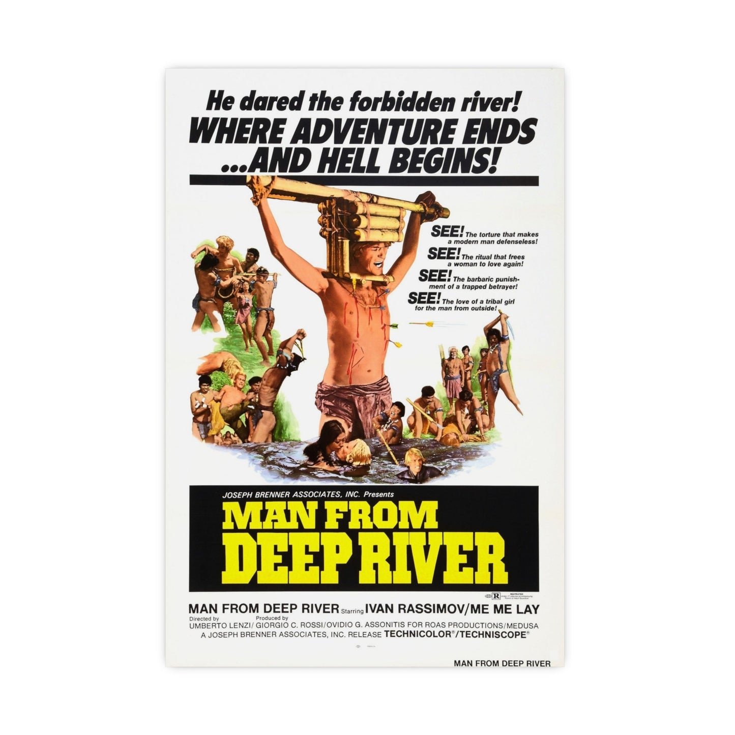 MAN FROM DEEP RIVER 1972 - Paper Movie Poster-16″ x 24″ (Vertical)-The Sticker Space