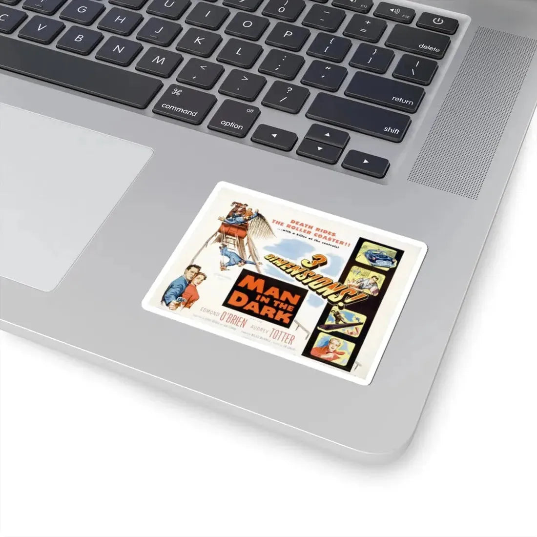 Man in the Dark 1953 Movie Poster - STICKER Vinyl Kiss-Cut Decal - The Sticker Space