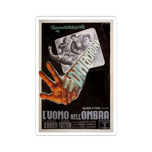 MAN IN THE DARK (ITALIAN) 1953 Movie Poster - STICKER Vinyl Kiss-Cut Decal 2 Inch White - The Sticker Space