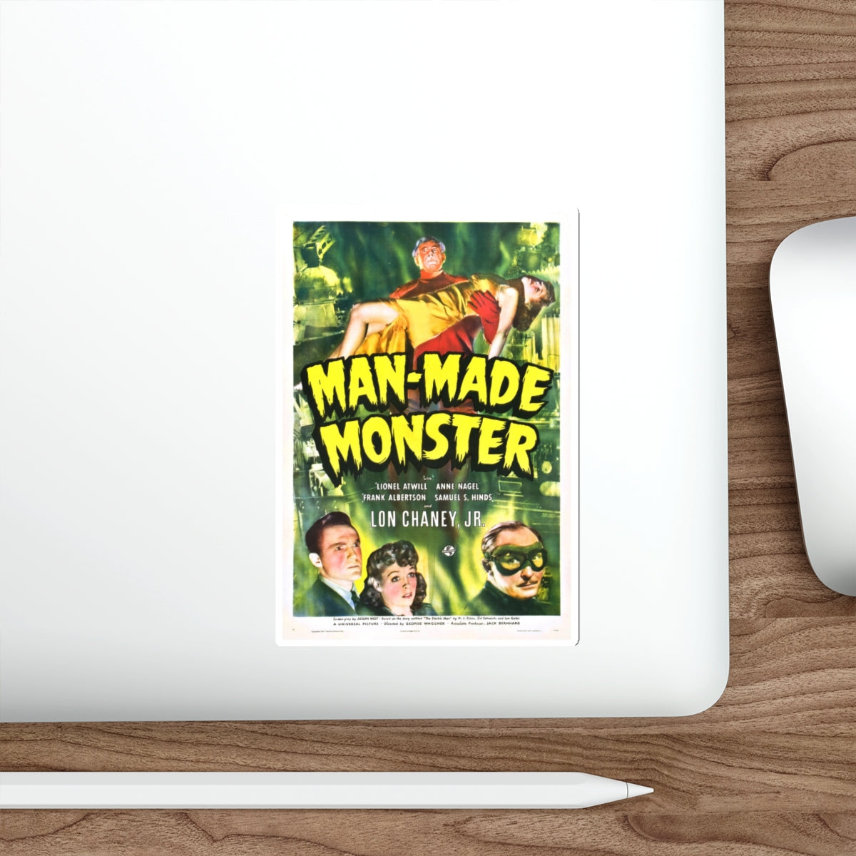 MAN-MADE MONSTER 1941 Movie Poster STICKER Vinyl Die-Cut Decal-The Sticker Space