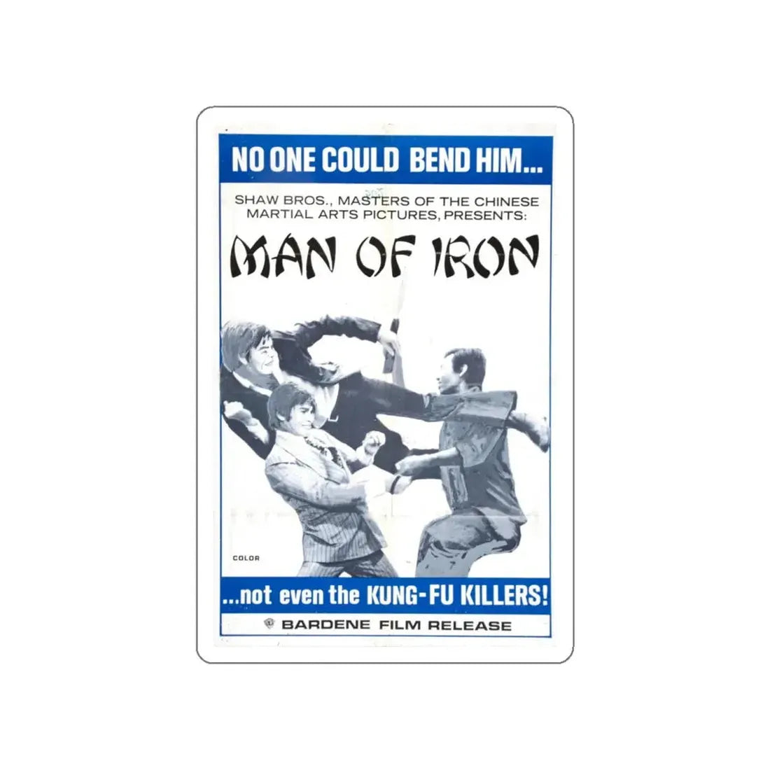 MAN OF IRON 1972 Movie Poster STICKER Vinyl Die-Cut Decal 5 Inch - The Sticker Space