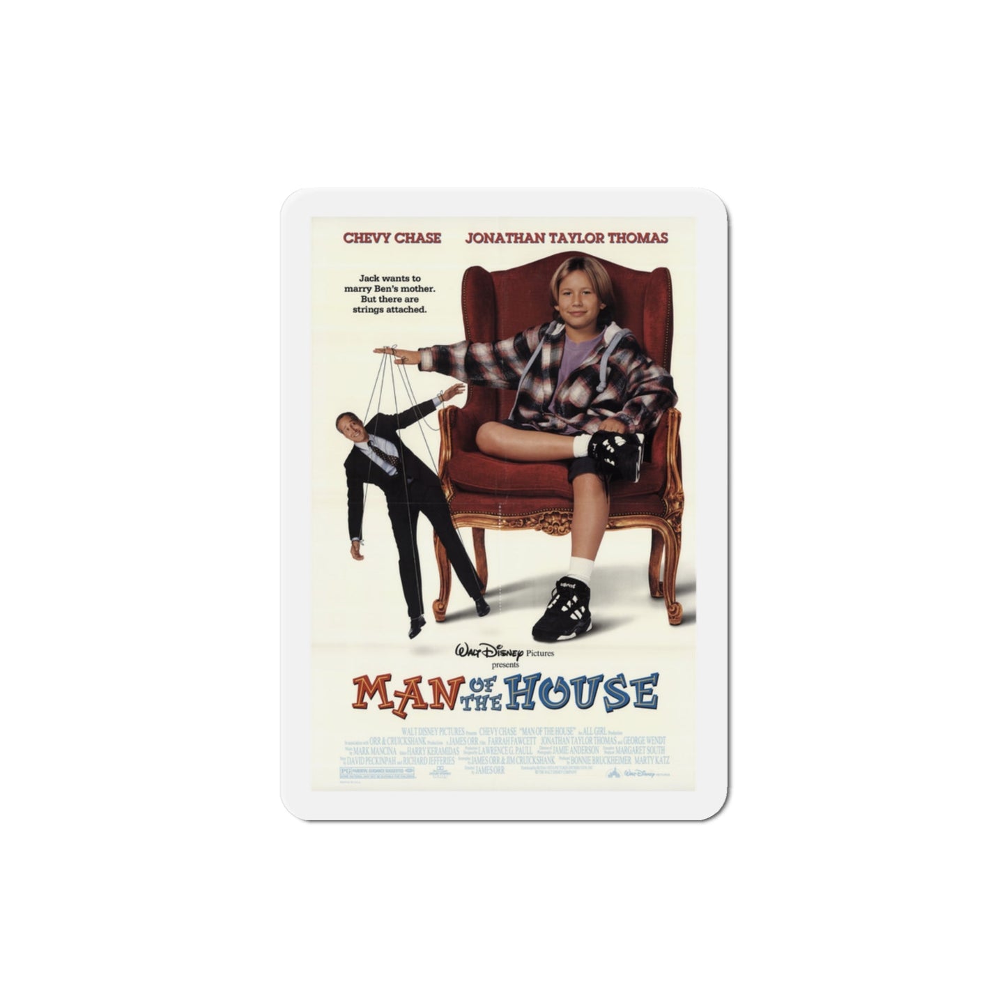 Man Of The House 1995 Movie Poster Die-Cut Magnet-3" x 3"-The Sticker Space