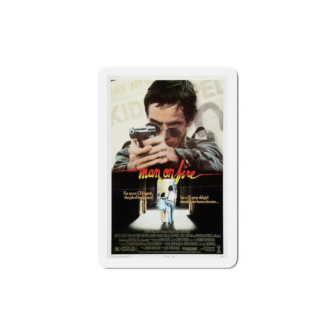 Man on Fire 1987 Movie Poster Refrigerator Magnet 4 Inch - The Sticker Space