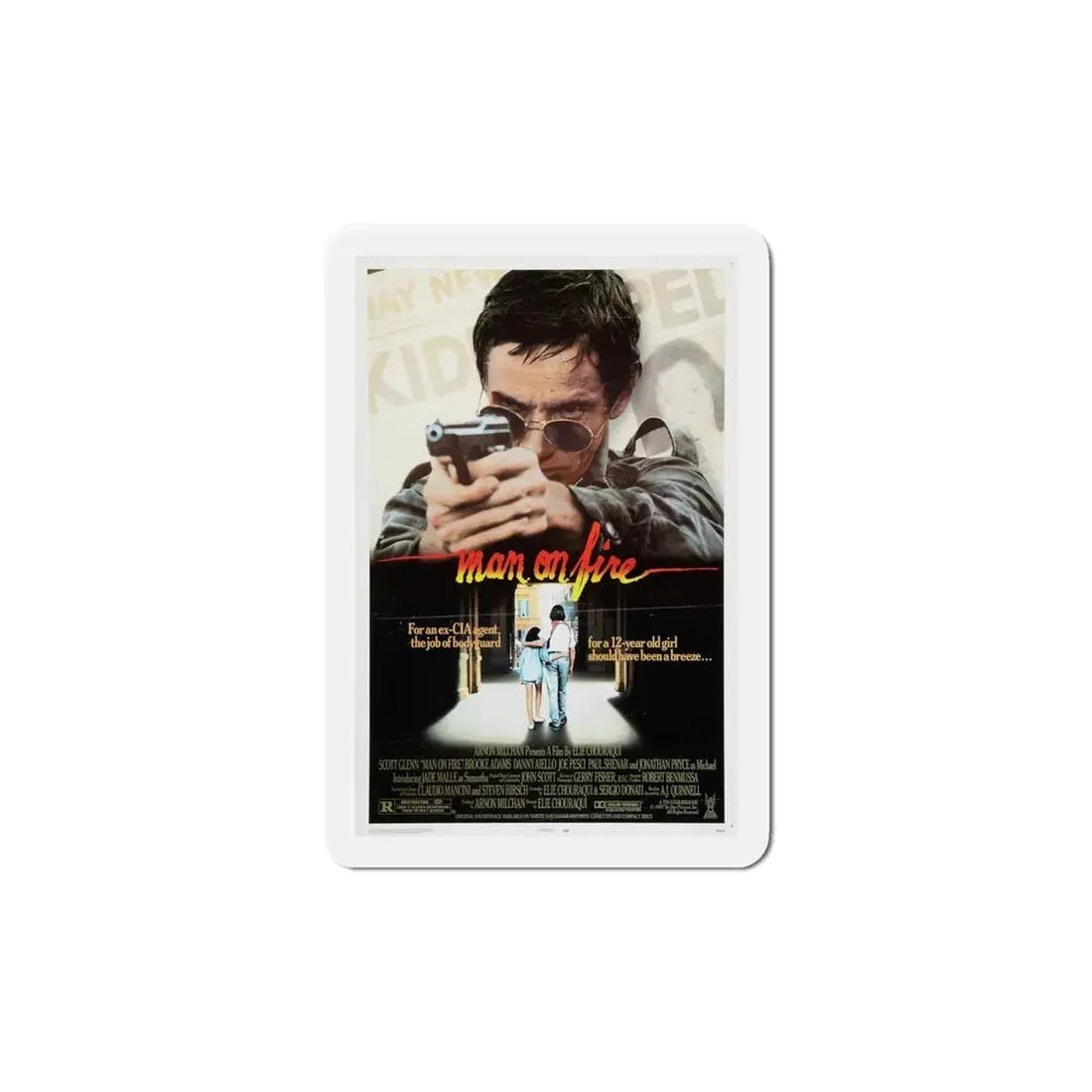 Man on Fire 1987 Movie Poster Refrigerator Magnet 6 Inch - The Sticker Space