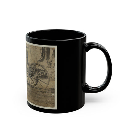 Man Sitting In A Horse Drawn Cart (U.S. Civil War) Black Coffee Mug-The Sticker Space