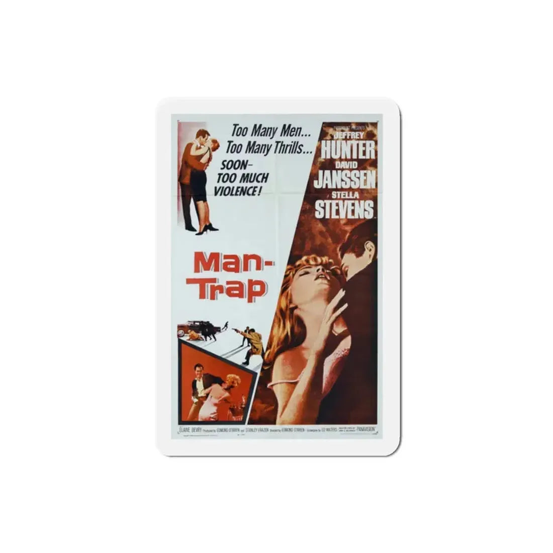 Man Trap 1961 Movie Poster Refrigerator Magnet 2 Inch - The Sticker Space