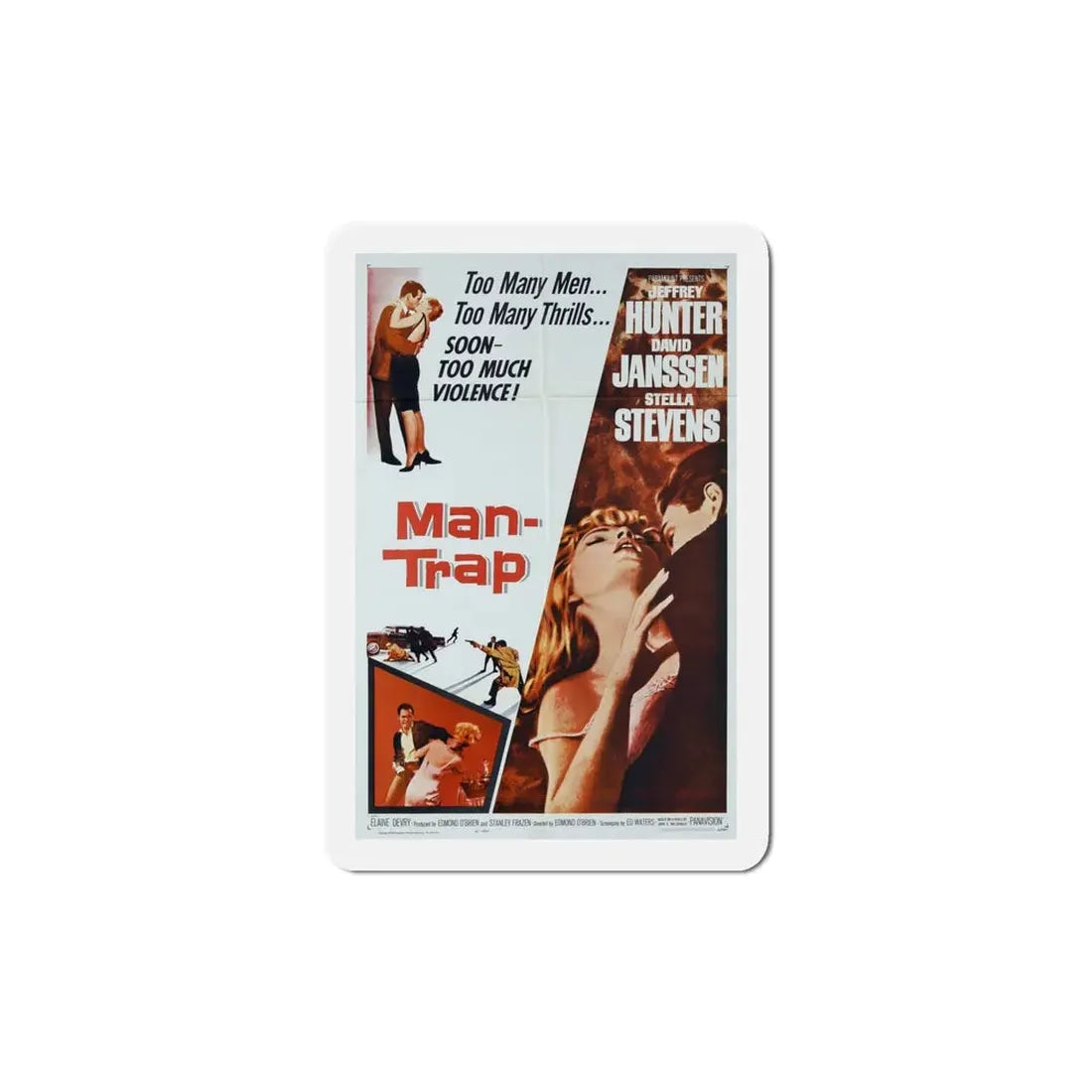 Man Trap 1961 Movie Poster Refrigerator Magnet - The Sticker Space