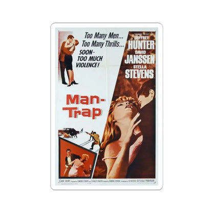 Man Trap 1961 Movie Poster - STICKER Vinyl Kiss-Cut Decal 2 Inch White - The Sticker Space
