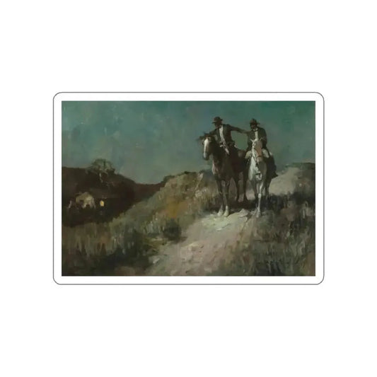 Man Who Chased a Ghost, story illustration, 1921 (Magazine Illustration) STICKER Vinyl Die-Cut Decal White Die-Cut 2 Inch - The Sticker Space