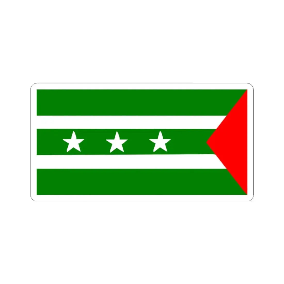 Manabi Flag (Ecuador) STICKER Vinyl Kiss-Cut Decal 2 Inch White - The Sticker Space