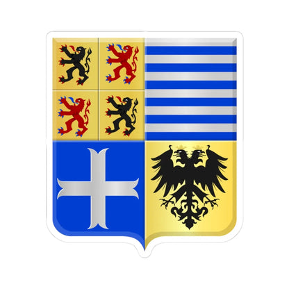 Manage wapen (Belgium) (Coat of Arms) STICKER Vinyl Kiss-Cut Decal 3 Inch White - The Sticker Space