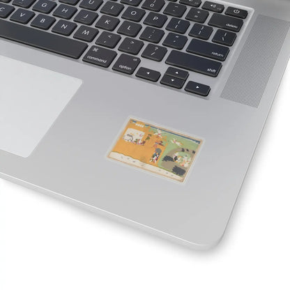 Manaku - The Monkey Leader Angada Steals Ravana's Crown from His Fortress- Folio from the Siege of - ca. 1725 v1 - STICKER Vinyl Kiss-Cut Decal