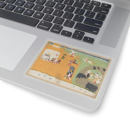Manaku - The Monkey Leader Angada Steals Ravana's Crown from His Fortress- Folio from the Siege of - ca. 1725 v1 - STICKER Vinyl Kiss-Cut Decal