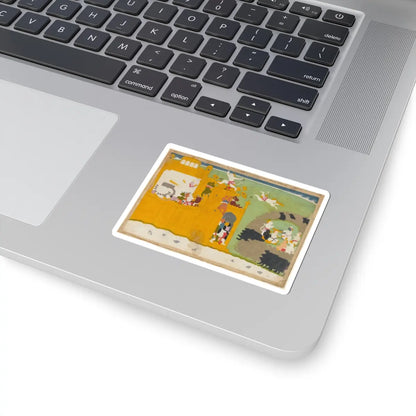 Manaku - The Monkey Leader Angada Steals Ravana's Crown from His Fortress- Folio from the Siege of - ca. 1725 v1 - STICKER Vinyl Kiss-Cut Decal