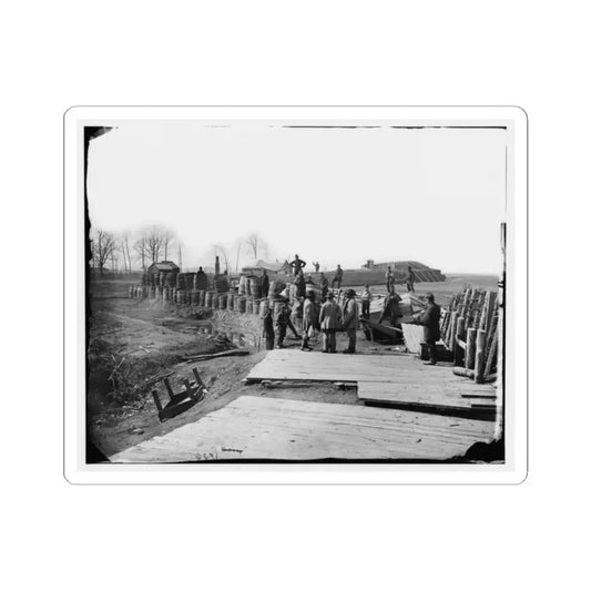 Manassas, Va. Confederate Fortifications, With Federal Soldiers 001 (U.S. Civil War) STICKER Vinyl Kiss-Cut Decal 2 Inch White - The Sticker Space