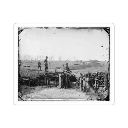 Manassas, Va. Confederate Fortifications, With Federal Soldiers (U.S. Civil War) STICKER Vinyl Kiss-Cut Decal 3 Inch White - The Sticker Space