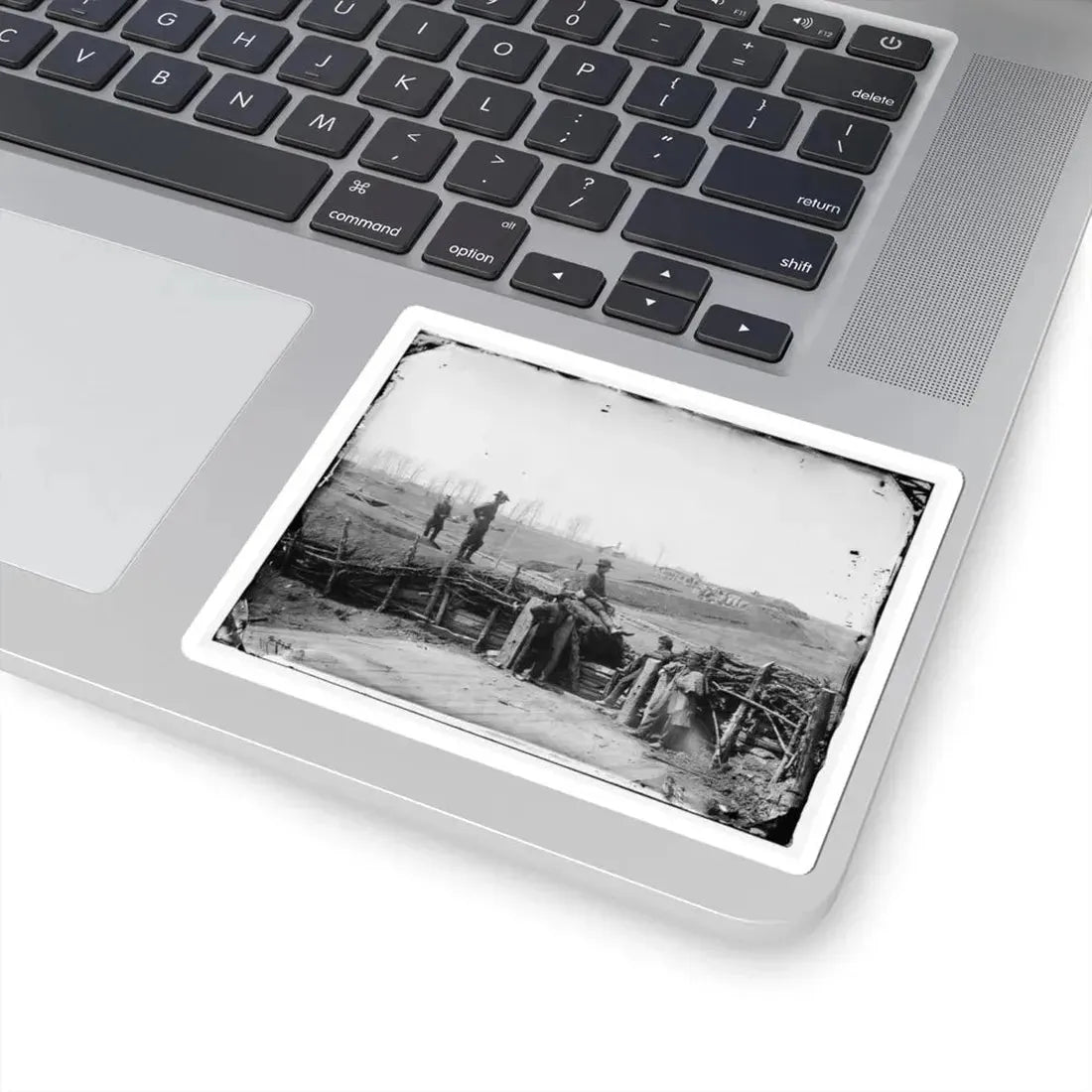 Manassas, Va. Confederate Fortifications, With Federal Soldiers (U.S. Civil War) STICKER Vinyl Kiss-Cut Decal - The Sticker Space