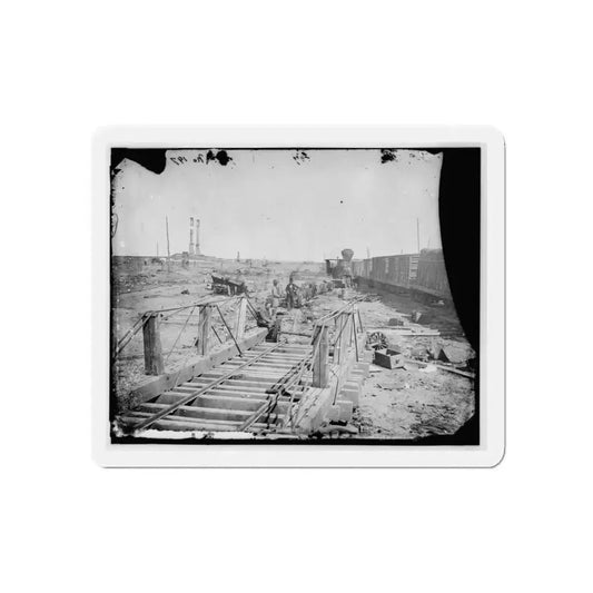 Manassas, Va. Orange And Alexandria Railroad Wrecked By Retreating Confederates (U.S. Civil War) Refrigerator Magnet 6 Inch Die-Cut - The Sticker Space