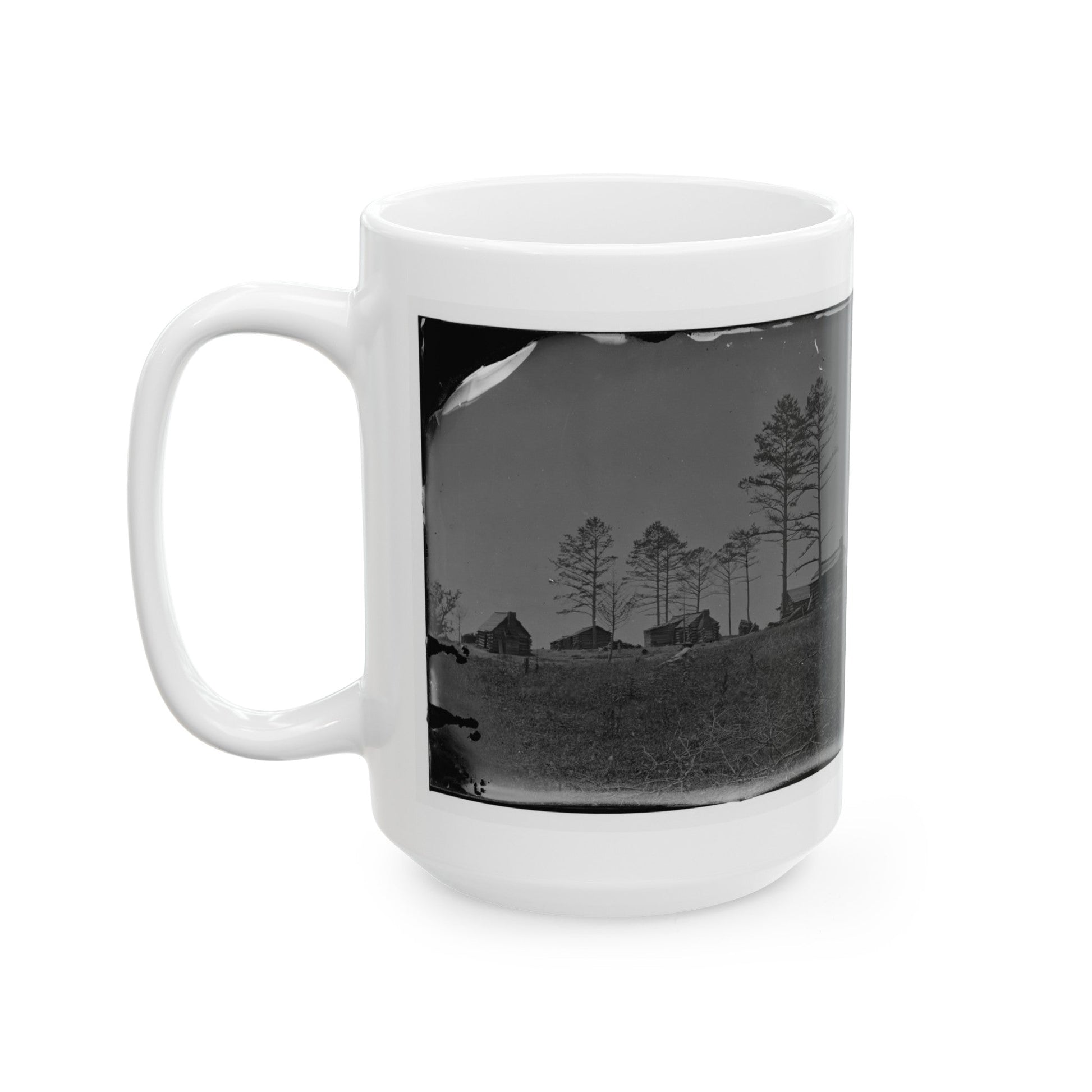 Manassas, Va. Confederate Winter Quarters (U.S. Civil War) White Coffee Mug-The Sticker Space