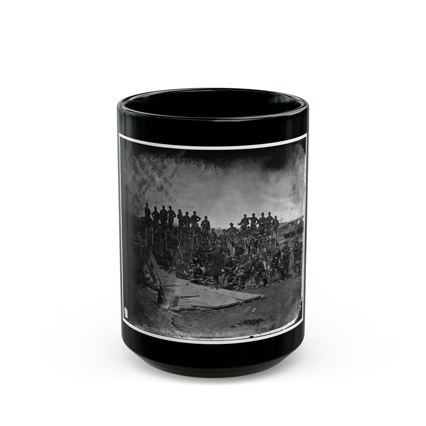 Manassas, Va. Men Of Co. C, 41st New York Infantry (U.S. Civil War) Black Coffee Mug-15oz-The Sticker Space