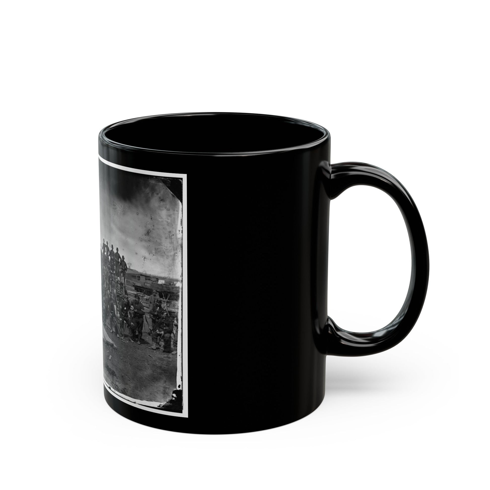 Manassas, Va. Men Of Co. C, 41st New York Infantry (U.S. Civil War) Black Coffee Mug-The Sticker Space