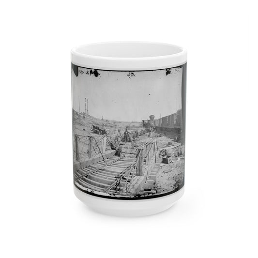 Manassas, Va. Orange And Alexandria Railroad Wrecked By Retreating Confederates (U.S. Civil War) White Coffee Mug-15oz-The Sticker Space