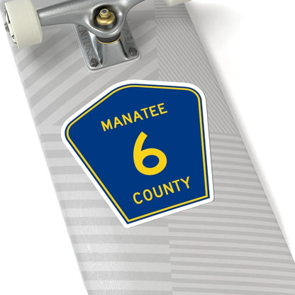 Manatee County 6 (Florida) (Road Sign) STICKER Vinyl Kiss-Cut Decal - The Sticker Space