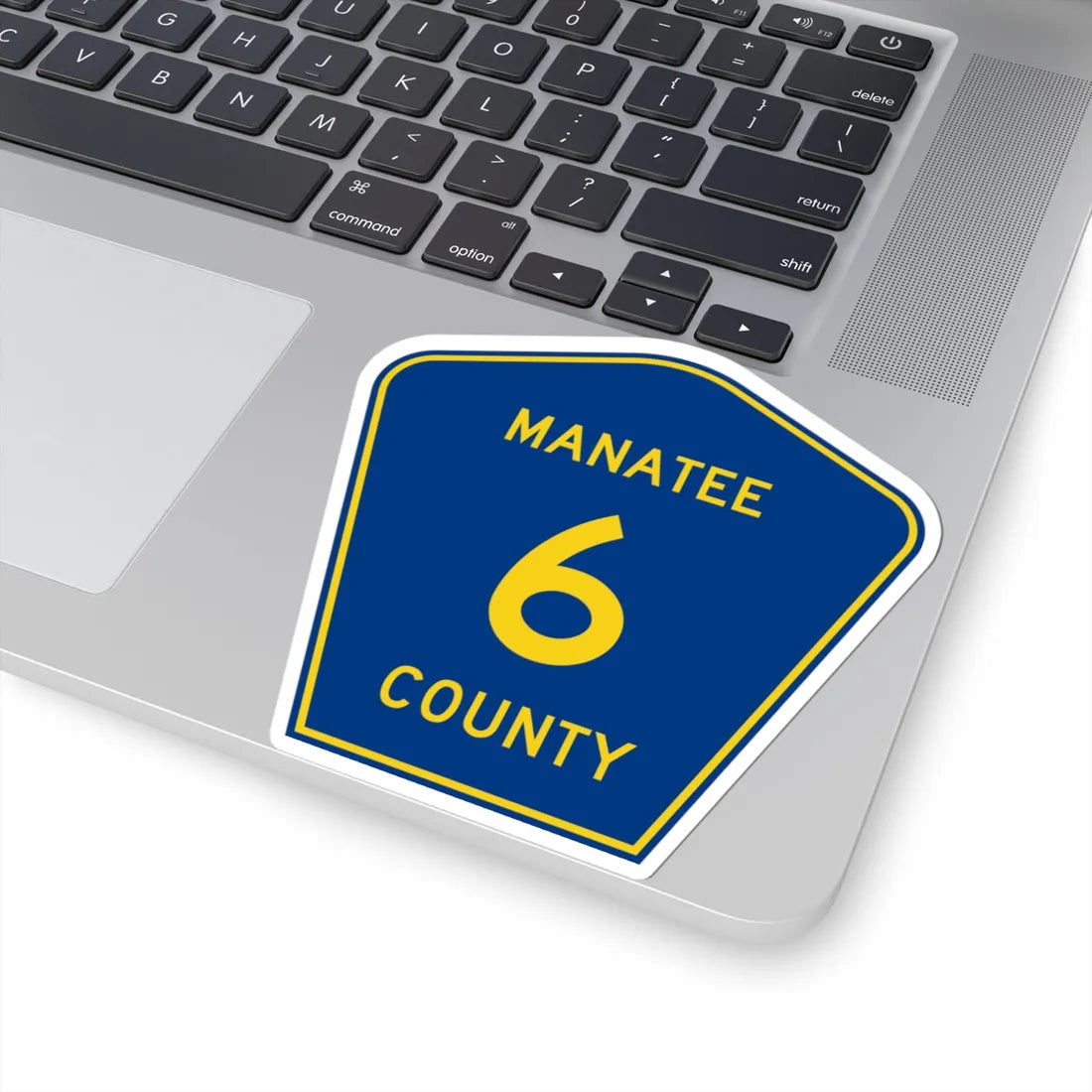 Manatee County 6 (Florida) (Road Sign) STICKER Vinyl Kiss-Cut Decal - The Sticker Space