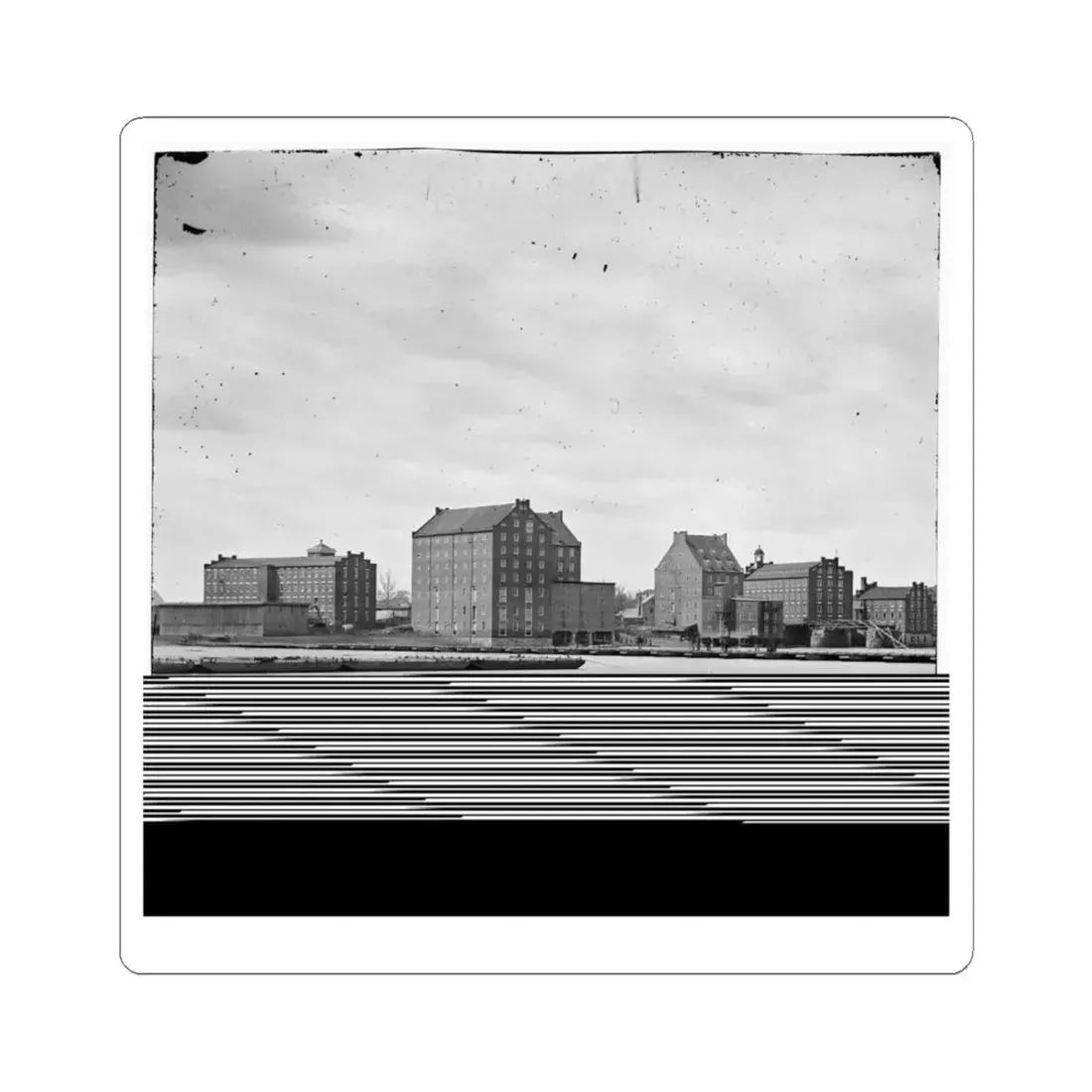 Manchester, Va.  Factories on the James Opposite Richmond (U.S. Civil War) STICKER Vinyl Kiss-Cut Decal 6 Inch White - The Sticker Space