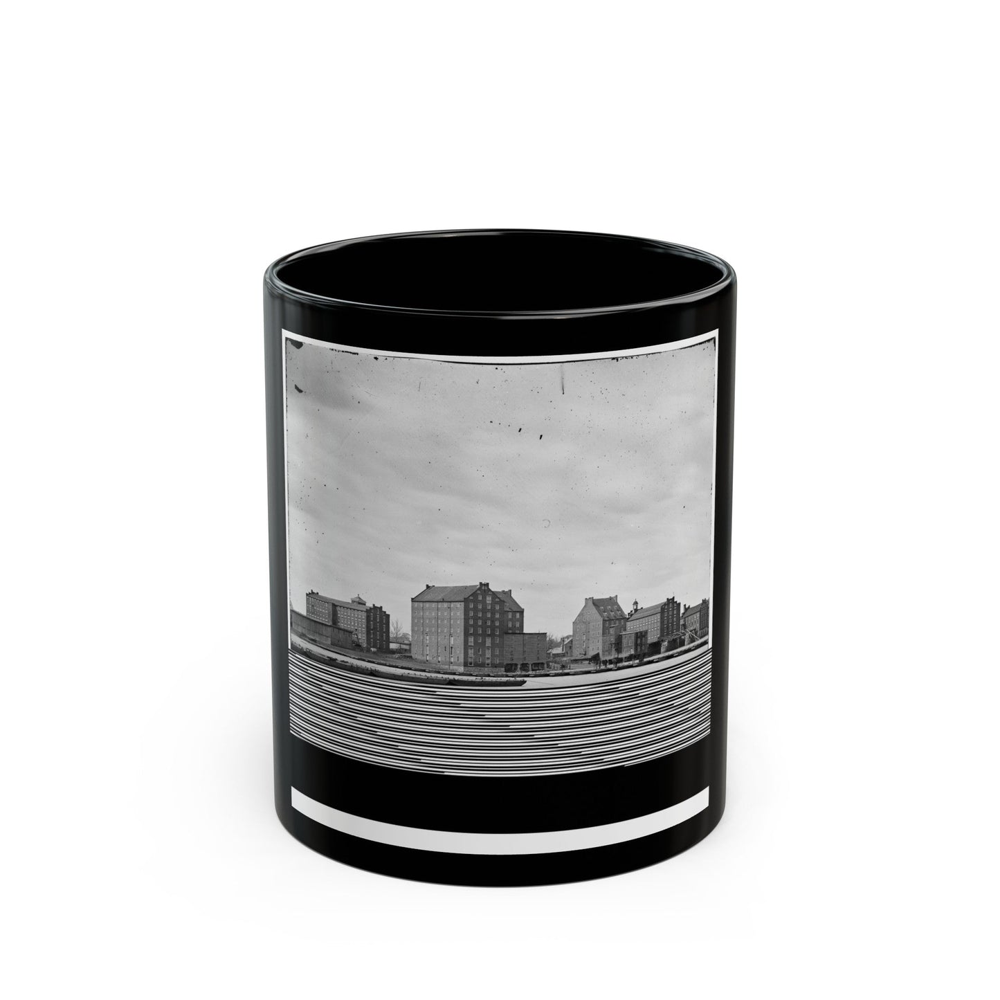 Manchester, Va. Factories On The James Opposite Richmond (U.S. Civil War) Black Coffee Mug-11oz-The Sticker Space