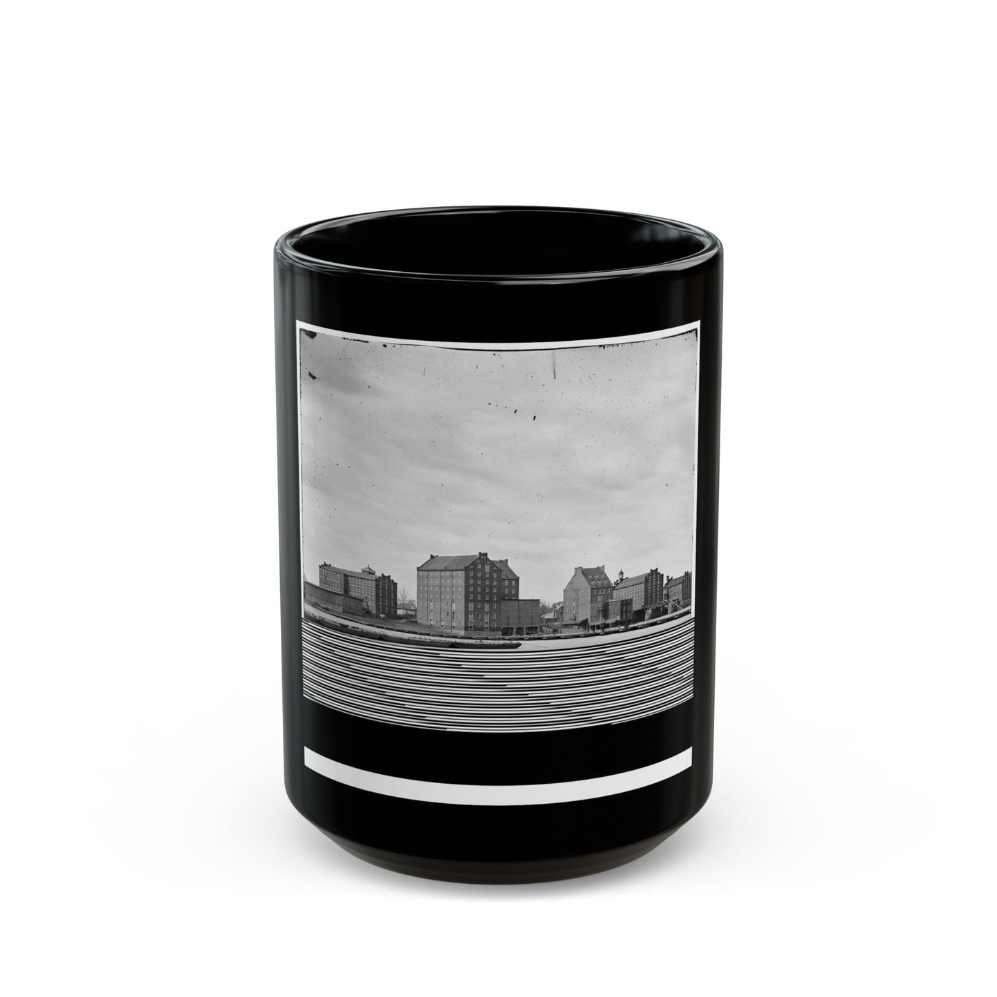 Manchester, Va. Factories On The James Opposite Richmond (U.S. Civil War) Black Coffee Mug-15oz-The Sticker Space