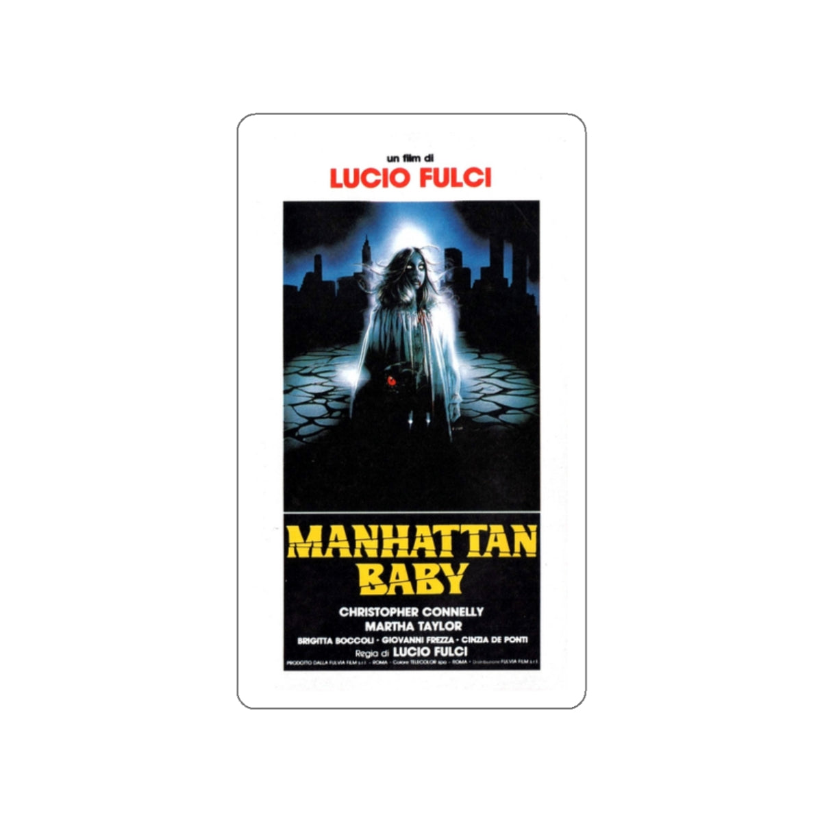 MANHATTAN BABY 1982 Movie Poster STICKER Vinyl Die-Cut Decal-2 Inch-The Sticker Space