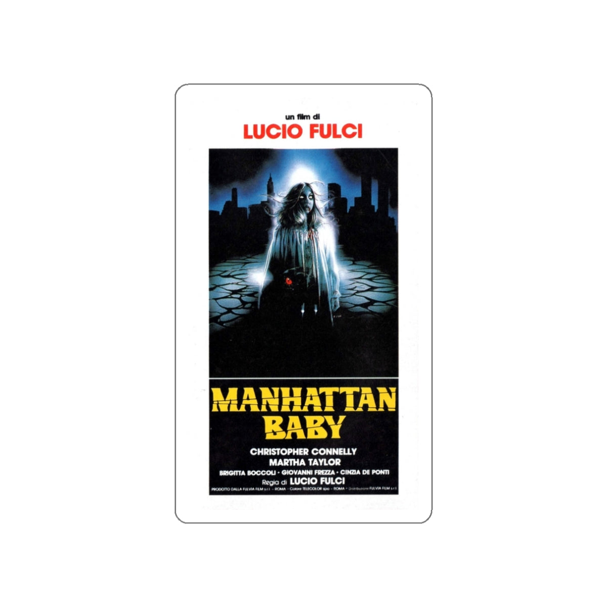 MANHATTAN BABY 1982 Movie Poster STICKER Vinyl Die-Cut Decal-3 Inch-The Sticker Space