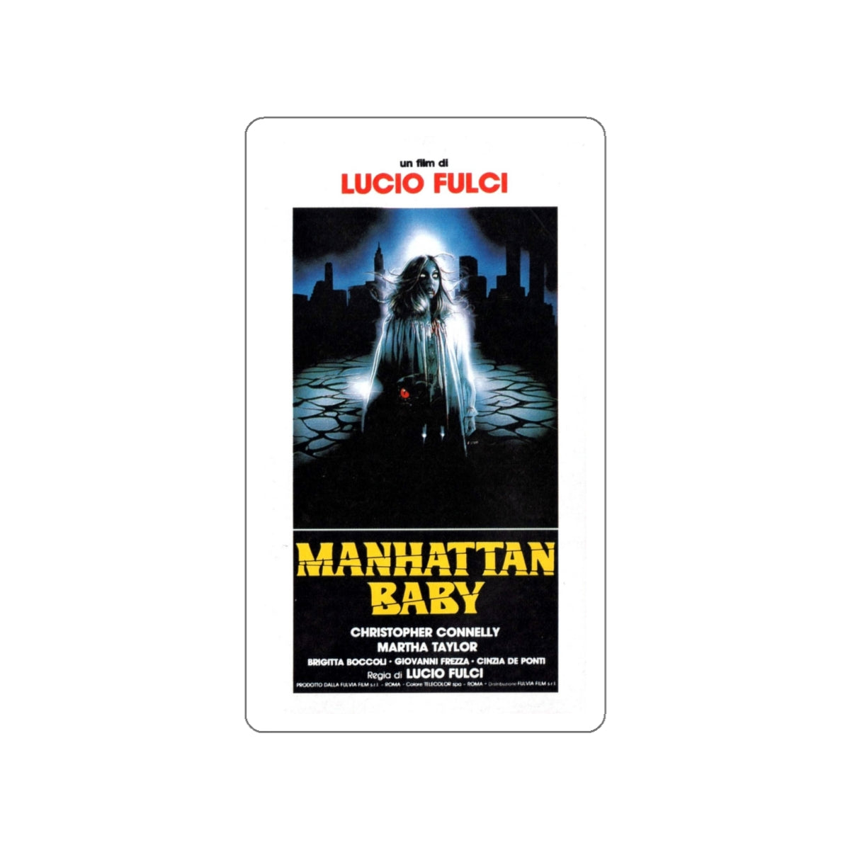 MANHATTAN BABY 1982 Movie Poster STICKER Vinyl Die-Cut Decal-4 Inch-The Sticker Space