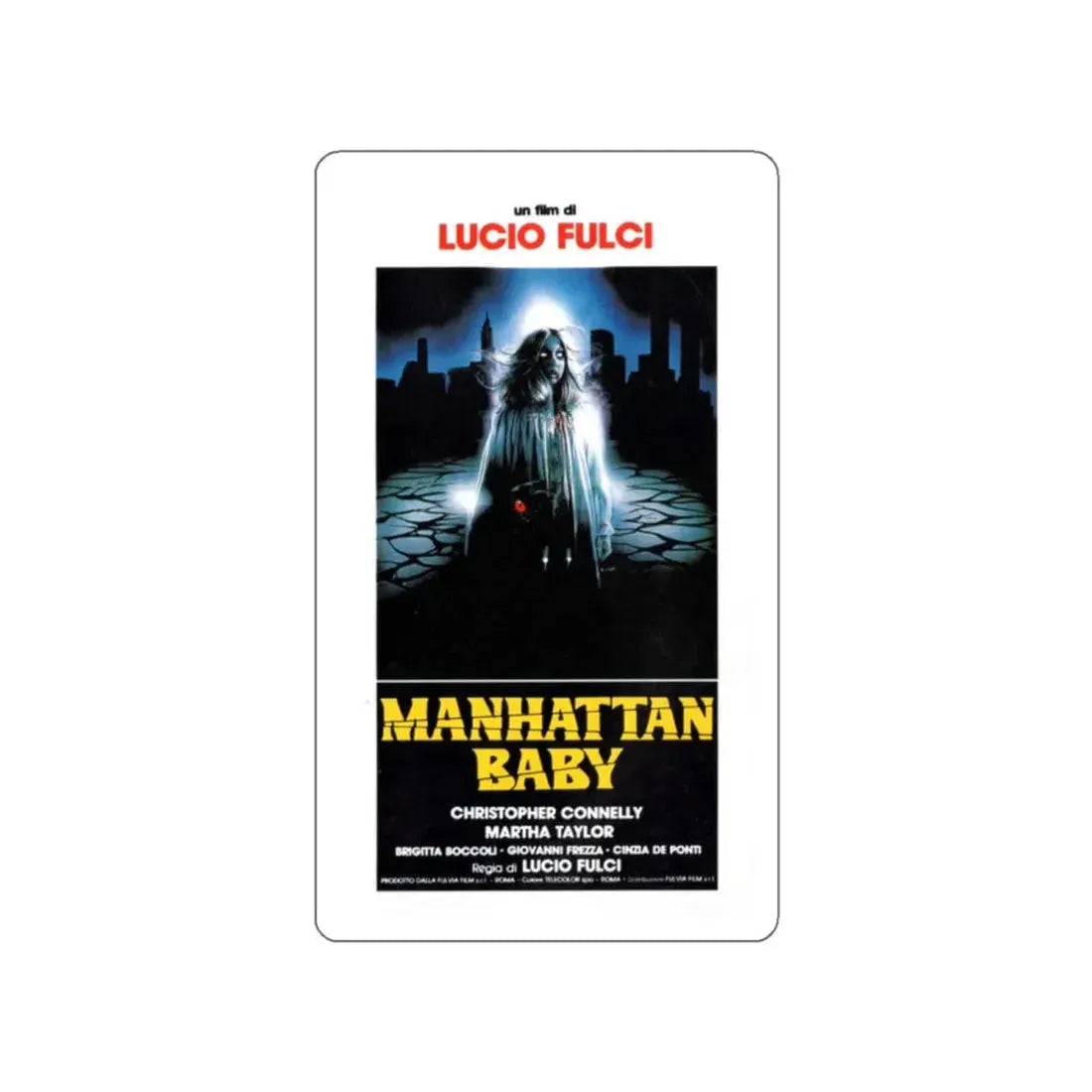 MANHATTAN BABY 1982 Movie Poster STICKER Vinyl Die-Cut Decal - The Sticker Space