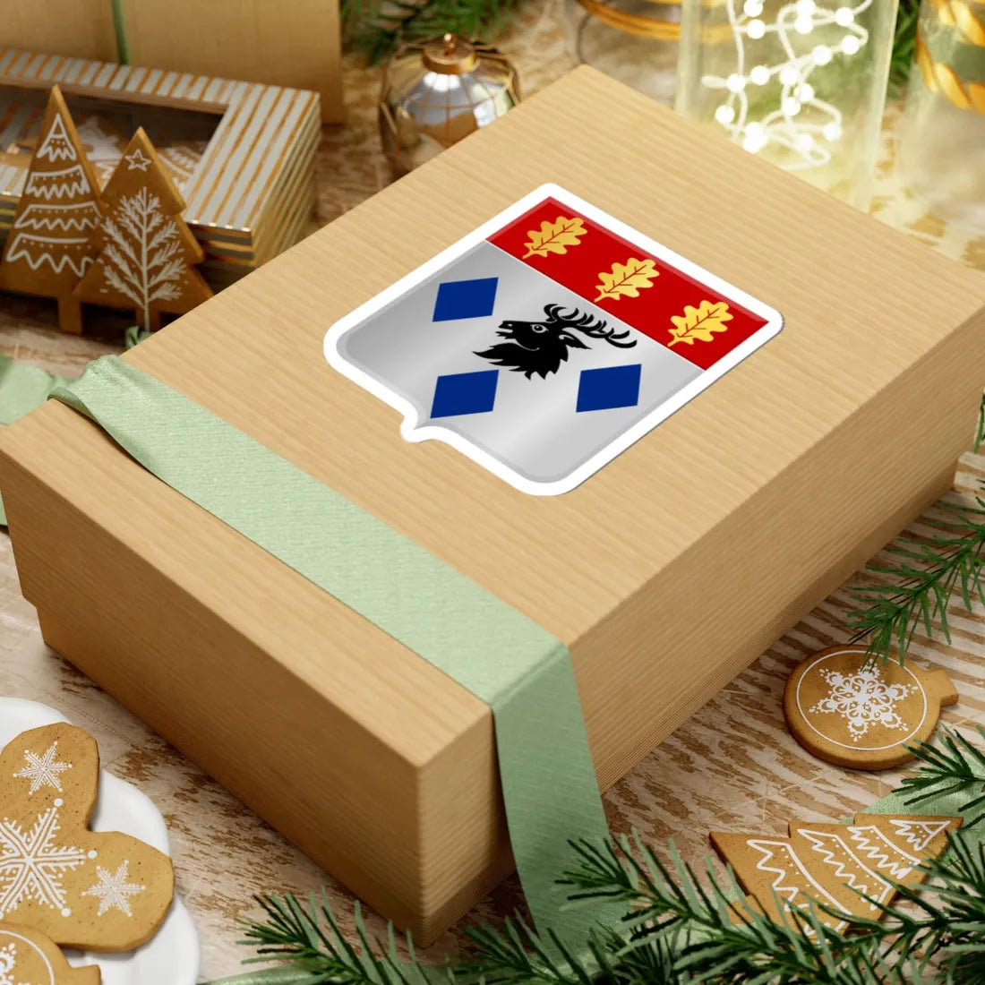 Manhay wapen (Belgium) (Coat of Arms) STICKER Vinyl Kiss-Cut Decal - The Sticker Space