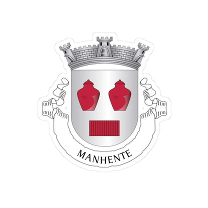 Manhente (Portugal) (Coat of Arms) STICKER Vinyl Kiss-Cut Decal 3 Inch White - The Sticker Space