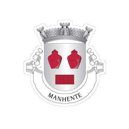 Manhente (Portugal) (Coat of Arms) STICKER Vinyl Kiss-Cut Decal 6 Inch White - The Sticker Space
