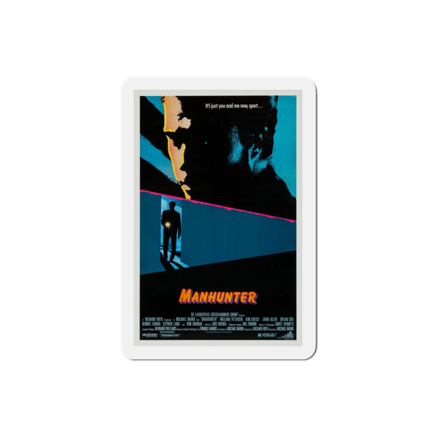 Manhunter 1986 Movie Poster Die-Cut Magnet-2" x 2"-The Sticker Space