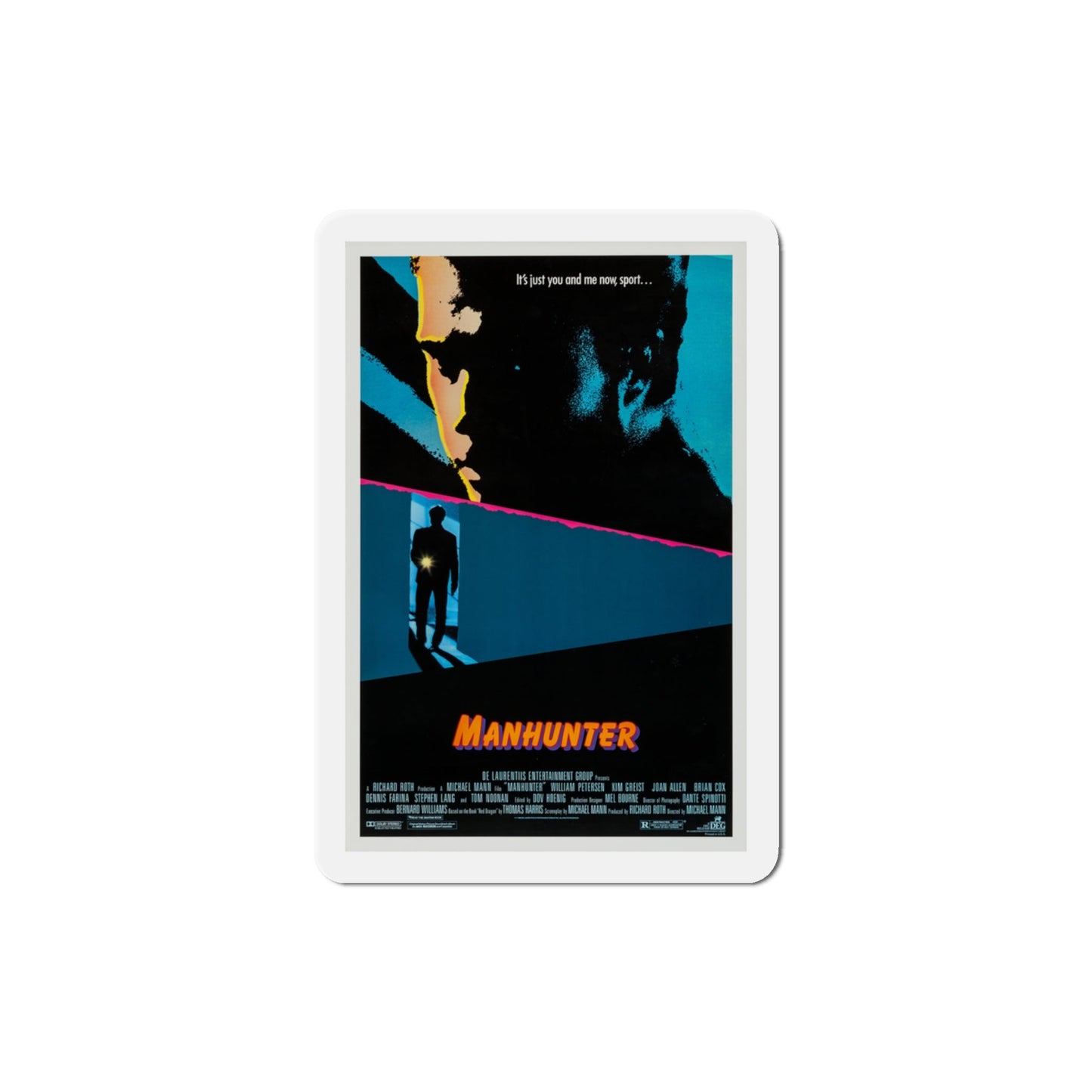 Manhunter 1986 Movie Poster Die-Cut Magnet-3" x 3"-The Sticker Space