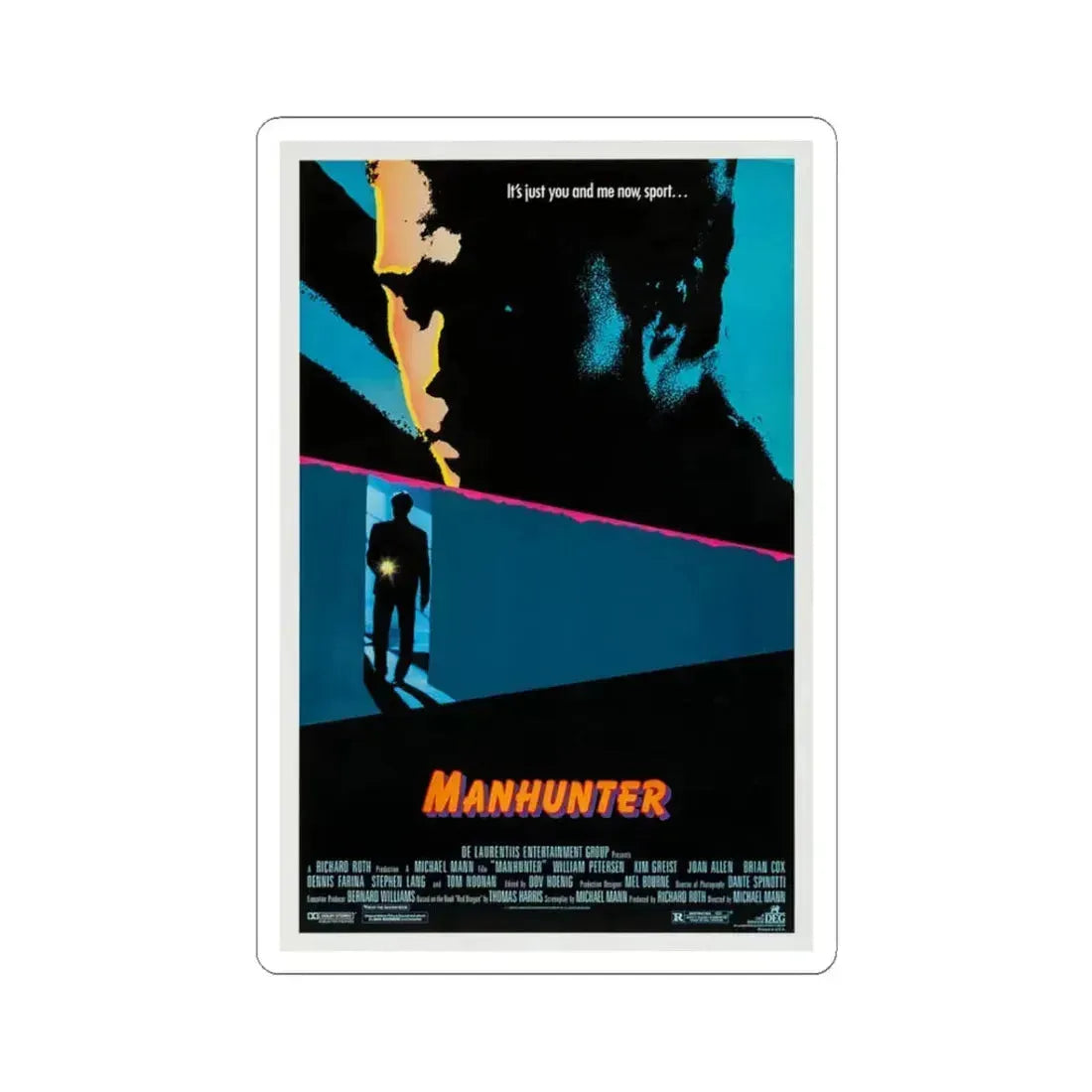 Manhunter 1986 Movie Poster - STICKER Vinyl Kiss-Cut Decal 3 Inch White - The Sticker Space