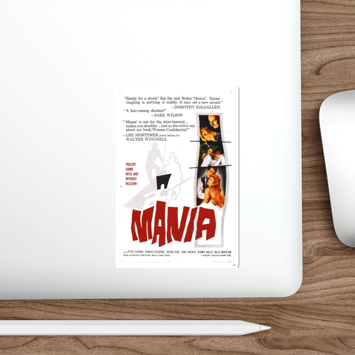 MANIA 1960 (2) Movie Poster STICKER Vinyl Die-Cut Decal-The Sticker Space