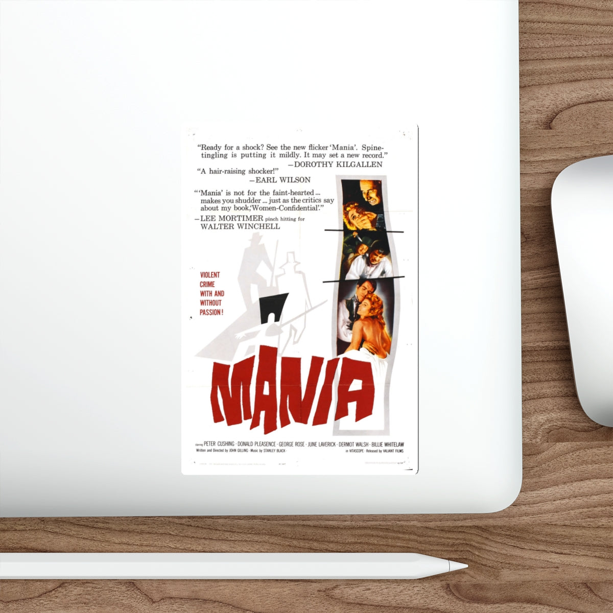 MANIA 1960 (2) Movie Poster STICKER Vinyl Die-Cut Decal-The Sticker Space