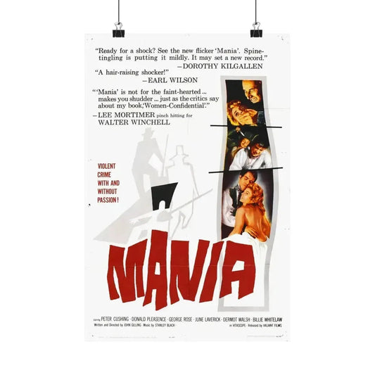 MANIA 1960 (2) - Paper Movie Poster 12″ x 18″ Matte - The Sticker Space