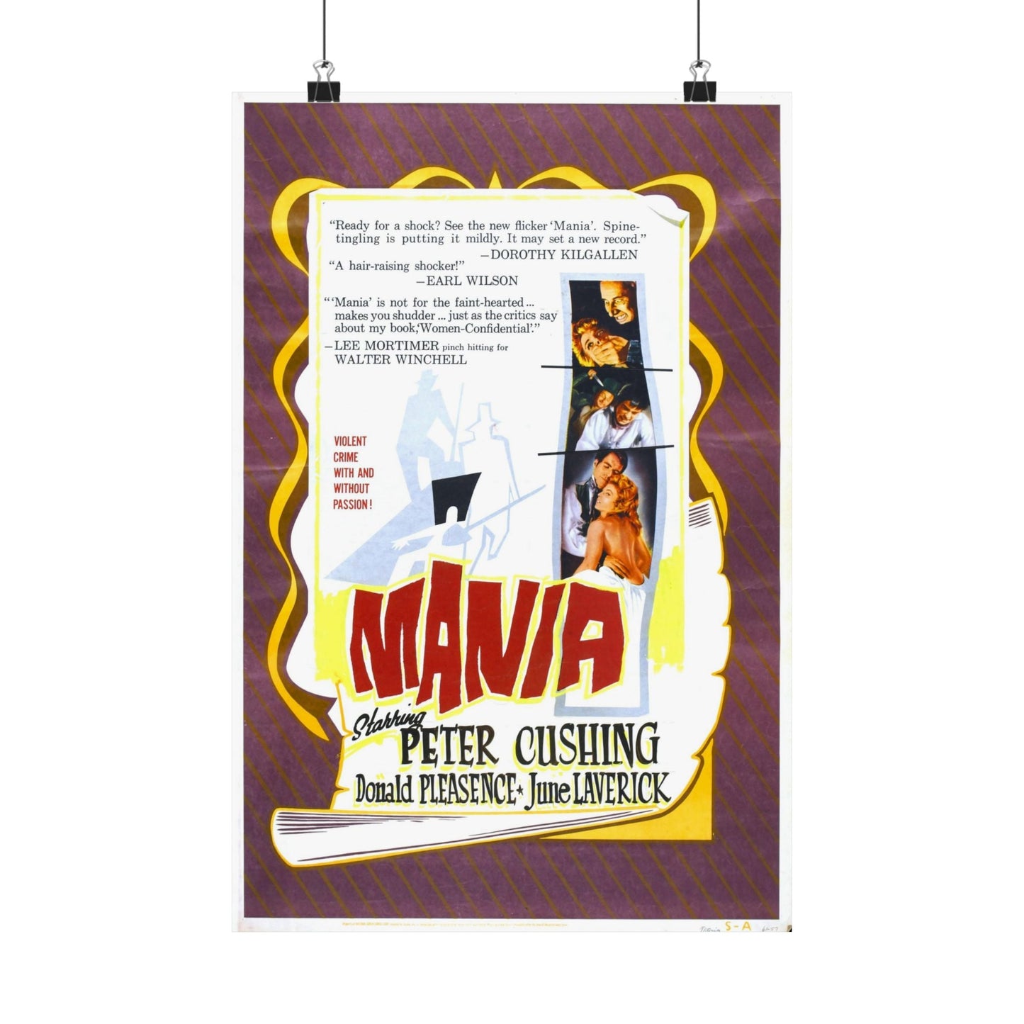 MANIA 1960 - Paper Movie Poster-12″ x 18″-The Sticker Space