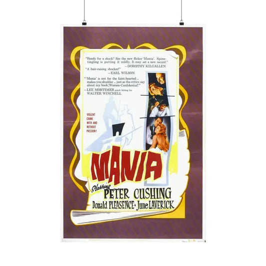 MANIA 1960 - Paper Movie Poster 24″ x 36″ Matte - The Sticker Space